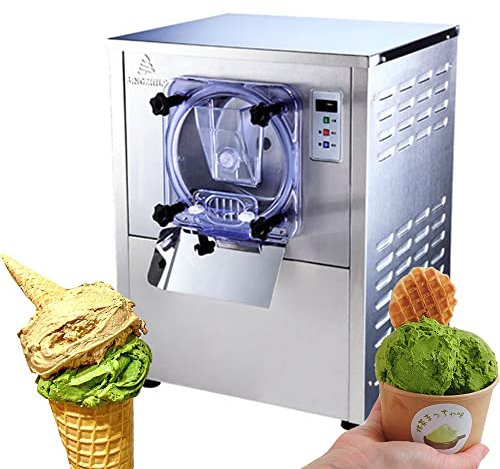 CAJOLI Machine de crème glacée Dure Commerciale, Machine à crème glacée Dure de Bureau Automatique Machine de crème glacée, Machine à crème glacée Italienne, Machine à crème glacée du café