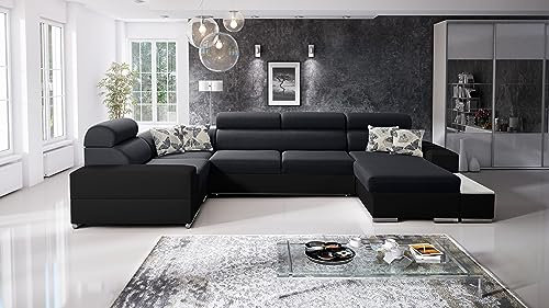 Best For Home Ecksofa Alex Mini: Schlaffunktion & Bettkasten für das Moderne Wohnzimmer - Entdecken Sie Ihre Neue Eckcouch! (Links, Twist 23 +EKJV)
