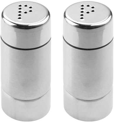 GLADFRESIT Lot de 2 salières et poivrières en acier inoxydable pour cuisine, barbecue, restaurant, camping, table à manger