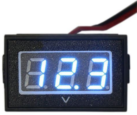 MACHSWON Waterproof Monitor DC 4.5-150V Volt Battery Meter Voltage Tester Automative Electric Cars Gauge Golf Cart E-Bike Bicycle Motorcycle Small Digital Voltmeter 0.56LED Blue