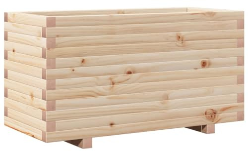 vidaXL Fioriera da Giardino 90x40x49,5 cm in Legno Massello di Pino, fioriera, fioriera da Patio, fioriera da Balcone, fioriera da Esterno