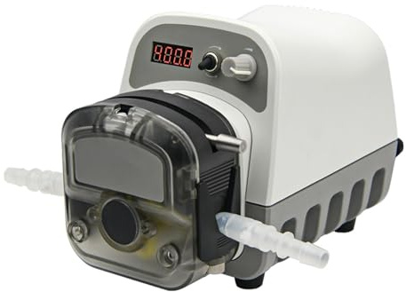 MiBoce Bomba Peristáltica Inteligente, Bomba Dosificadora De Líquidos De Laboratorio, con Pantalla Digital, Interruptor De Avance Y Retroceso, Caudal 1500 Ml/min, Admite Succión Trasera