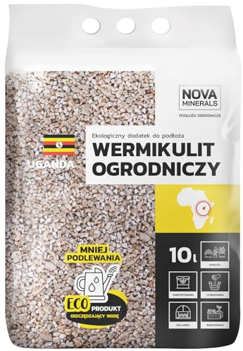 Nova Minerals Vermiculit für Pflanzen 2–4 mm 10L – Mineralisches Substrat für Garten, Topfpflanzen & Hydroponik – Natürliches Vermiculite zur Feuchtigkeitsregulierung & Bodenverbesserung