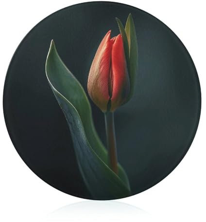 Schneidebrett Charcuterie Board Käsebrett Rot FlowerBuds Bedrucktes Schneidebrett Personalisiertes Schneidebrett für Küche