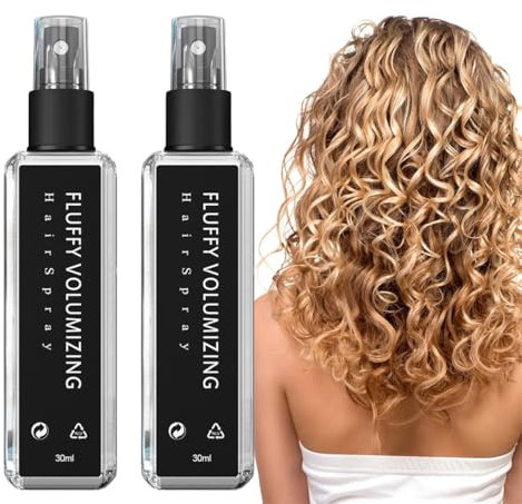 Spray Épaississant pour Cheveux Aux Protéines Végétales Naturelles, Spray Capillaire Volumisant Moelleux Pour Cheveux Fins, Gel Coiffant Magique, Non Gras Et Non Collant(30ML*2pcs)