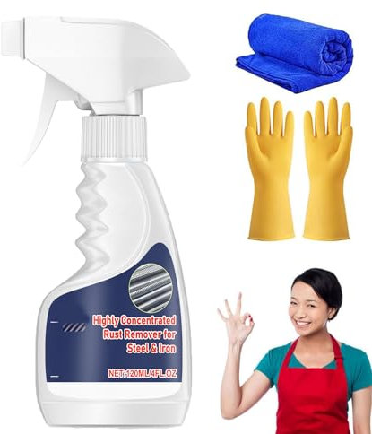 Gienslru Leistungsstarker Rostlöser Für Stahl, Hochleistungs Rostlöser, Rostentferner Metall, Rostlöser Für Stahl, 3s Rostentferner, Rapid Rust Remover, Multifunktionales Rostlöser-Spray (*1)