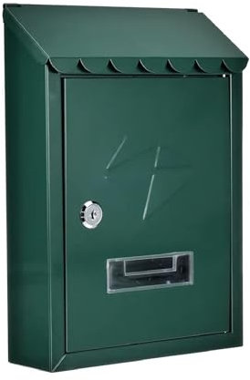 Kippen 10006BG - Cassetta Postale Modello IRON di Colore Verde. Dimensioni: 300x210x70mm.