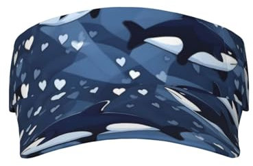 Visoren Cap Blauer Killerwal Tenniskappe Schnell-Trocknend Sommerkappe Mit Sonnenvisier Kappe Für Herren Damen Unisex
