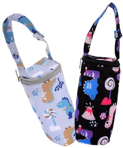 PartyKindom 2stücke Isolierte Babyflaschentasche Aus Aluminiumfolie Kühltasche Für Babyflaschen Flaschenwärmer Schutzhülle Platz Für Snacks