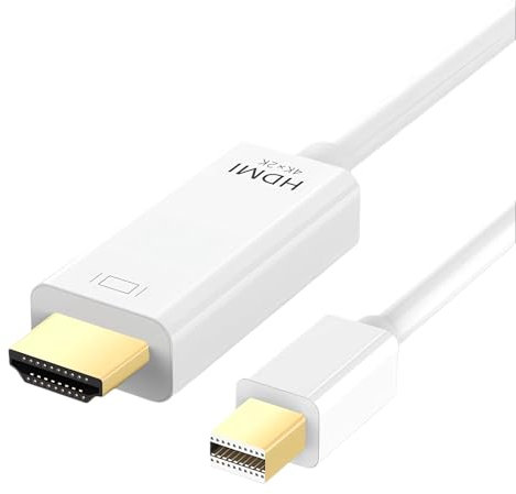 4K Mini DisplayPort to HDMI Cable,4K@30Hz Thunderbolt to HDMI Cable,Mini DP to HDMI Cord Adapter Campatible for MacBook Air/Pro iMac Mac mini Surface Pro/Dock Monitor Projector HDTV PC Outdoor TV DVI