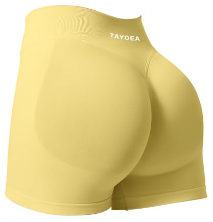TAYOEA Short de Sport Femme Scrunch Pantalon de Sport Court Push Up Court Butt Lifting Gym Short sans Couture Workoutler Pantalon de Cyclisme