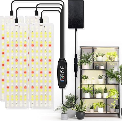 JUMRHFAN Grow Lights Indoor Plants, 4 Pack 540 LEDs Full Spectrum Strips