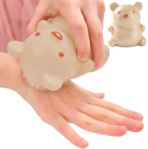Bear Nail Brush - Cleaning Brush for Men & Women | Easy-Grip Animal , Gentle but Effective Fingernail Cleaner for Daily Hygiene
