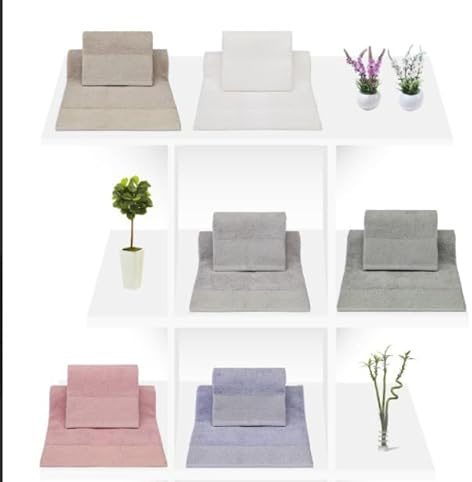 Russo Tessuti Set Asciugamani Viso Ospite 1+1 Vingi 100% Cotone Inserti Lurex Cloè Arredo Bagno Medio Grigio