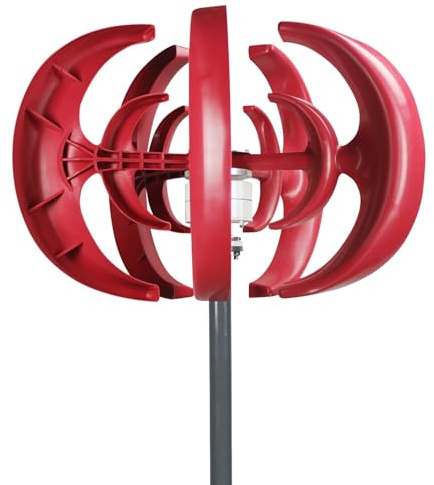 Kit de generador de turbina eólica Horizontal de CA con Controlador de Carga, Kit de generador de turbina eólica de 4500 W, diseño de 5 aspas de Eje Vertical de 12 V para Uso doméstico y ALU