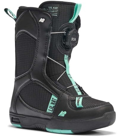 K2 Lil Kat Boot BOA Kid's Snowboard Boots, Black, 1