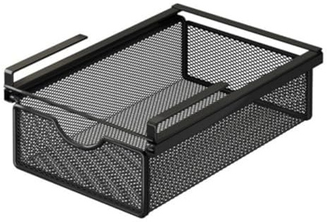 BaoT8YLu Panier en Fer à Tiroir Coulissant Suspendu, Panier de Rangement Coulissant sous Étagère, Organisateur de Rangement sous Armoire pour Chambre à Coucher/Comptoir/Armoire