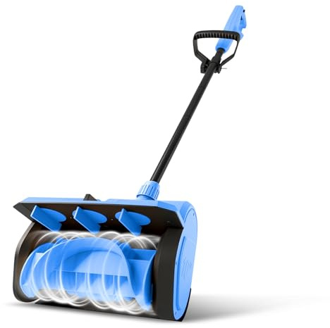 WingFly Akku Schneefräse für Makita Akku 18V, 1200W Elektrische Schneefräse, 26cm Arbeitsbreite, 16cm Räumhöhe, 5m Wurfweite, Akku Schneeschaufel für Auffahrt und Garten (ohne Akku)