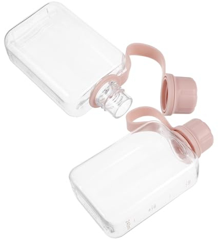 PENIKOKO 2 Pièces Bouteille Plate pour Voyage et Sport Flasque Étanche et Compacte Bouteille Carrée Kawaii Portable pour Sacoche à Main et Poche Lot