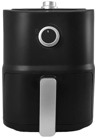 EasyKnob 3L Mini Air Fryer Oven, 5-in1 Small Air Fryer with Knob Control (Air Fry, Bake, Roast, Broil, Reheat), 800W, Dishwasher Safe Basket, 80-200°C, 0-60 Min Timer, Compact for Kitchen Dorm Office