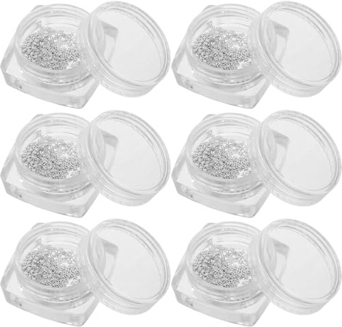 SHINEOFI Schachteln Mini Weiße Schneeflocken zum Basteln Dekorative Schneeflocken Glitzernde Nagelflocken für Maniküre-Dekoration und DIY-nagelanhänger Zufälliger Stil
