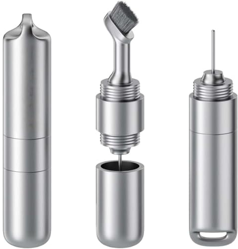 2 in 1 SIM Karte Nadel, Tragbar SIM Karten-Entfernungswerkzeug mit Bürste, Kartenträger Auswerfer Pin Auswerfen Removal Tool, SI-M-Pin Handy-Nadel, zum Öffnen und Auswerfen von Stiften (1)