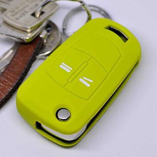 Soft Case Silikon Schutz Hülle Auto Schlüssel Apfelgrün kompatibel mit Opel Astra Vectra Corsa Zafira Signum bis 2008