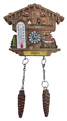 Ciffre Kuckucksuhr Magnet Wetterhaus, Kühlschrankmagnet Souvenir ohne Uhrfunktion -Bayern