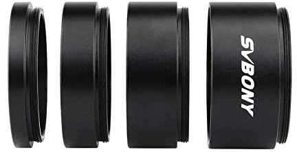 Svbony Verlangerungsrohr Adapter 2, T2 Metall Telekonverter zur Verlangerung der Brennweite, Teleskopzubehör Photoadapter für Astronomie und Astrofotografie (M48 60mm)