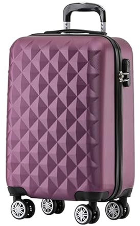 BEIBYE Zwillingsrollen 2066 Hartschale Trolley Koffer Reisekoffer Gepäck M-L-XL-Set (Violett, M)