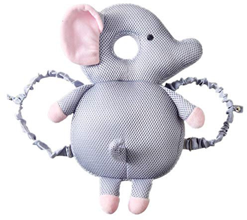 SONARIN Baby Kopfschutz atmungsaktives Verstellbares Schutzkissen für Babykopf,Anti Fall Kopfstützenkissen für Kleinkinder(Elefant)
