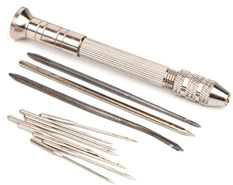 Kikier Ensemble d'aiguilles à coudre pour cuir, poinçon, réparation de poinçon, poinçon, aiguille, outil de réparation de chaussures, épaisseur et crochet