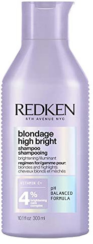 Redken Haarshampoo für blondes Haar, Aufhellende Wirkung, Mit Vitamin C, Color Extend Blondage High Bright Shampoo, 1 x 300 ml