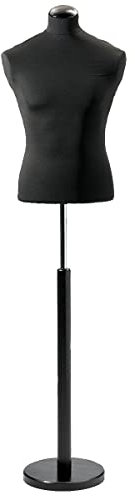 Herren Schaufensterpuppe Schneiderbüste Mannequin Deko-Büste schwarz
