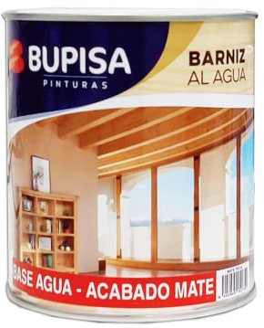 Barniz Al Agua Mate Incoloro Bupisa 750 Ml