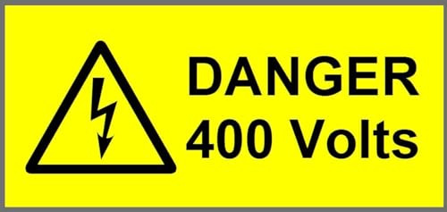 Danger 400 Volts Warning Labels (50 Labels)