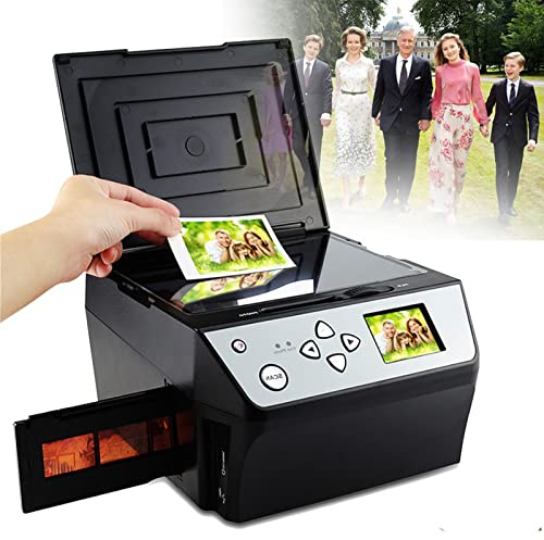 Digital Film & Slide Scanner, 22MP Film Multi-Function Scanner Converts 135/35mm 110 Slide Photo Document Business Card to HD Digital JPG Files