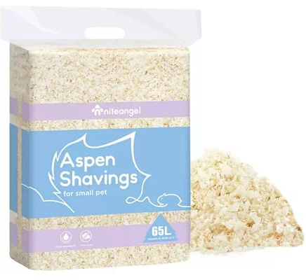 Niteangel Aspen rakhamster sängkläder för syriska dvärghamster gerbil möss Degu råtta kanin marsvin chinchilla igelkott eller andra små husdjur (65 L - 4 mm)