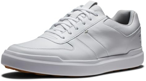 FootJoy Zapato de Golf Casual Contour para Hombre, Blanco Blanco Gris, 44.5 EU