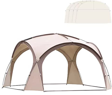 Miuxe 6-8 Man Dome Canopy Tent 4.2 X 4.2 X 2.3M Waterproof Outdoor Event Shelter Camping Gazebo Tents with 4 Removeable Sun Shade Walls, Family Large Canopy Tent for Fishing Hiking Picnic