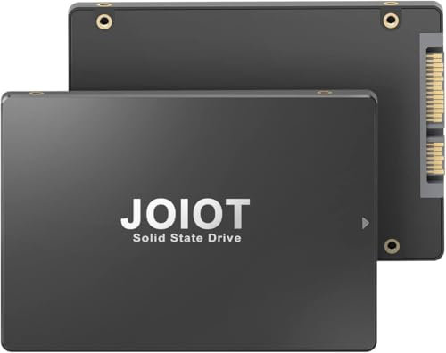 JOIOT 2.5 Sata SSD Interno 128 GB Disco Duro Interno SSD 128GB SATA III 2,5 Pulgadas 3D NAND Estado Sólido Interna Velocidad de Lectura de hasta 450 MB/s Compatible con Portátiles y PC, Negro