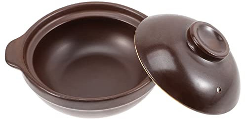 Cabilock Casserole Avec Couvercle Petite Marmite à Ragoût Pour Feu Direct Pour Cuisine Maison Et Professionnelle Spécialement Conçue Pour Nouilles Et Plats Mijotés