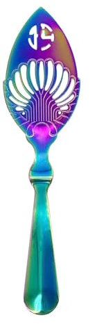 Cuchara De Barra De Absenta -Cuchara Fuente De Licor De Acero Inoxidable, Cuchara Fuente De Cóctel De Diseño Hueco, Colador De Cuchara De Agua De Absenta, Cuchara De Agua Para Buffet De Catering