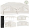 Laneetal Carpa Plegable 3x6 M, Gazebo de Jardín con 6 Paredes Laterales con Cremalleras En Las Ventanas, Pergola Jardín para Exterior, Pabellón Cenador para Camping y Fiestas, Beige