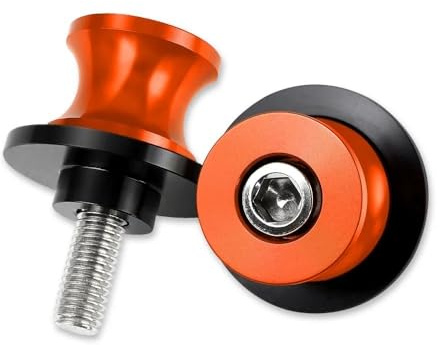 NFNVEKESD Diábolos para Moto para CFM&Oto para Clx700 para Clx 700 para CF700 1 Par De Tornillos Deslizantes Carretes Basculante Aluminio CNC Motocicleta Soporte 10 Mm(Orange)