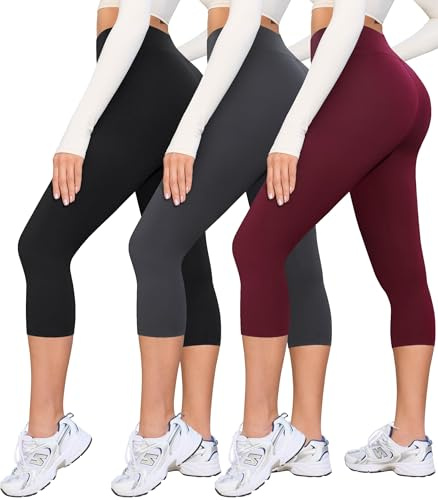 VALANDY Creamlush High Waisted 3/4 Capri Leggings for Women | Buttery-Soft Comfort, Breathable Stretch, Fade Resistant, Pill Resistant, Yoga, Gym, Running, Everyday Wear