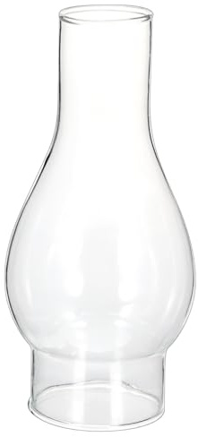 SOIMISS Vintage Glass Chimney for Oil Lamp Replacement Shade for Kerosene Lamps Decorative and Practical Easy Installation Height for Indoor and Outdoor Use