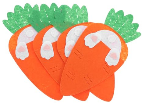 GLEAVI 4piezas Vajilla Conejito Pascua Soportes Zanahoria Decoraciones Pascua