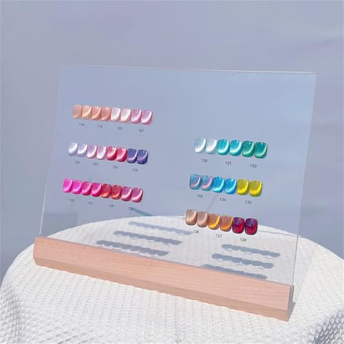 Acycoin2A Acrylic Nail Art Sample Display Board Clear Gel Nail Polish Display Stand Color Rack