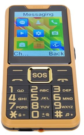 SENECESLI Teléfono 4G Seniors, Botones 3D Grandes de un Fainlight Seniors Teléfono Móvil para Uso Diario (Gold)